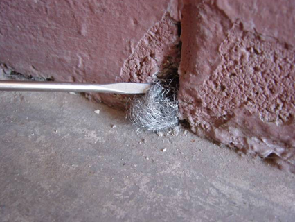 Sellado del hueco alrededor de una tubería